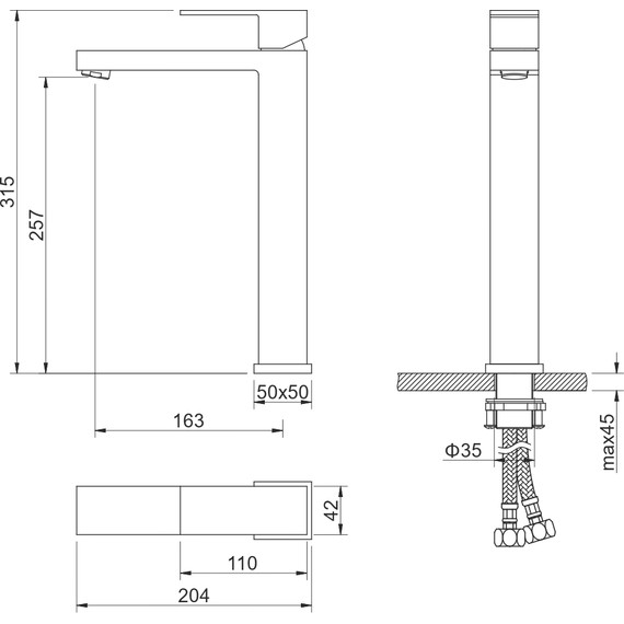 Смеситель для раковины высокий Aquatek Либра AQ1604MB, чёрный матовый, Цвет производителя: чёрный матовый - фото, картинка 5 Смеситель для раковины высокий Aquatek Либра AQ1604MB, чёрный матовый, Цвет производителя: чёрный матовый - фото 5