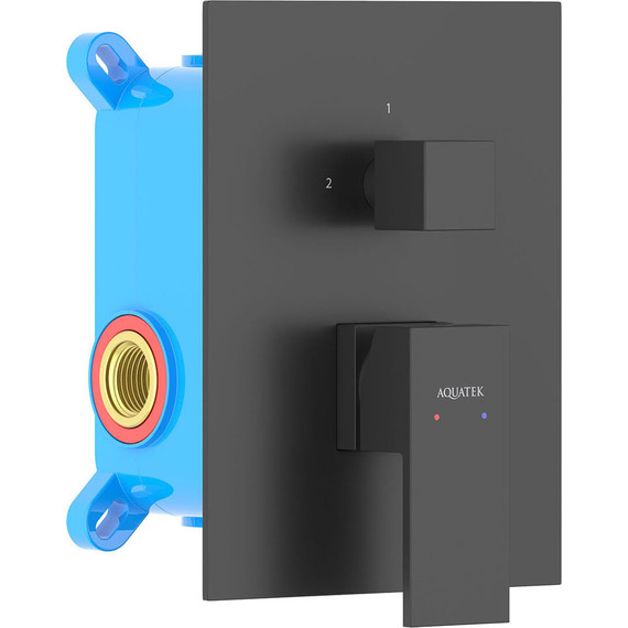 Смеситель для ванны Aquatek Либра AQ1646MB (со скрытой частью) чёрный матовый, Цвет производителя: чёрный матовый - фото 2