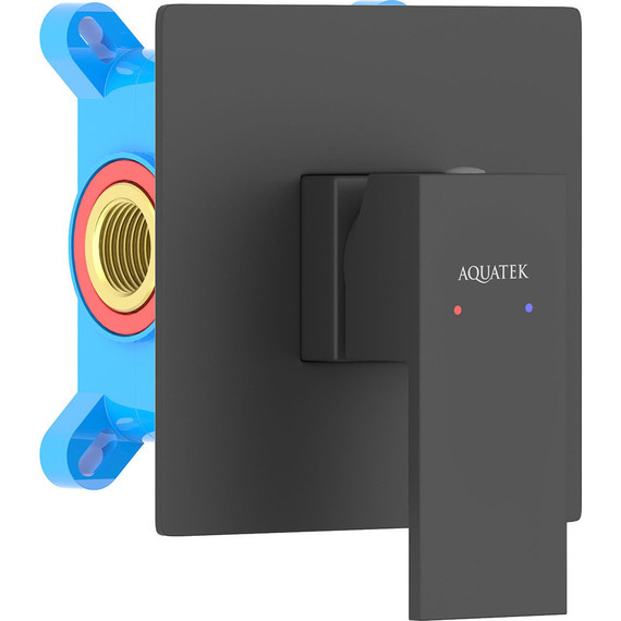 Смеситель для душа Aquatek Либра AQ1666MB (со скрытой частью) чёрный матовый, Цвет производителя: чёрный матовый - фото 2