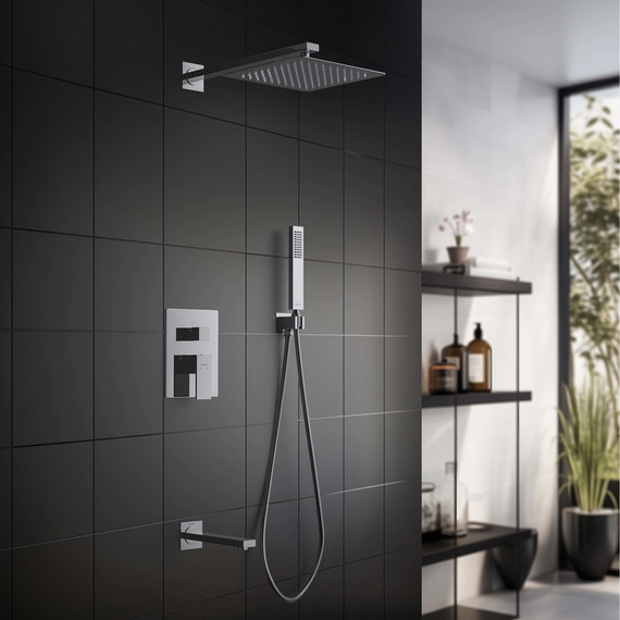 Душевая система для ванны Aquatek Либра AQ1673CR (со скрытой частью), Цвет производителя: хром - фото 4