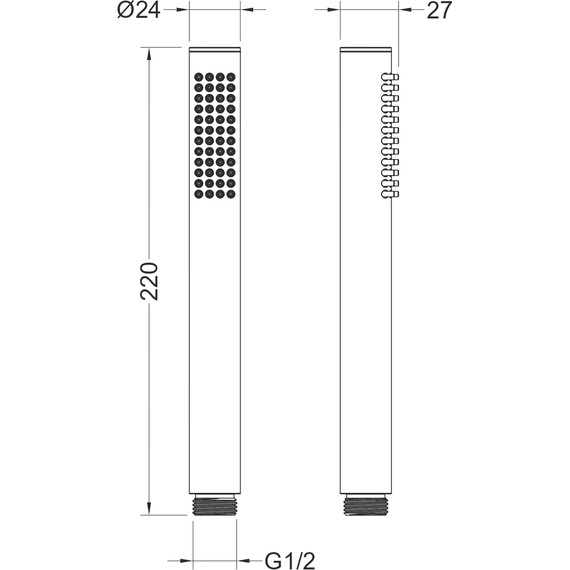 Ручной душ Aquatek Европа AQ2002MB, чёрный матовый - фото 5