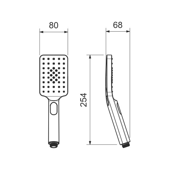 Ручной душ Aquatek Лира AQ2005MB, чёрный матовый - фото 8