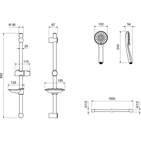 Душевой гарнитур Aquatek Бетта AQ2015CR - фото 12