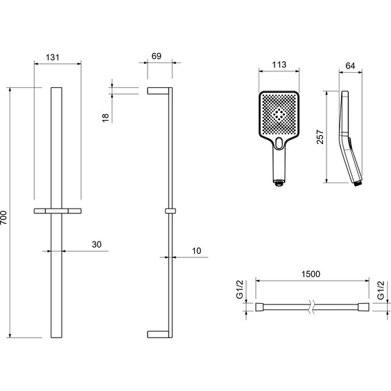 Душевой гарнитур Aquatek Либра AQ2019CR - фото 4