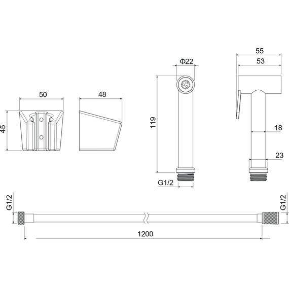 Гигиенический душ Aquatek AQ2054CR - фото, картинка 4 Гигиенический душ Aquatek AQ2054CR - фото 4