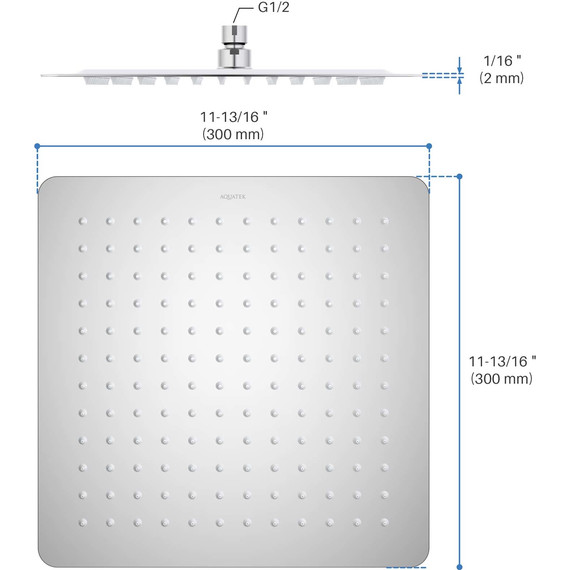 Верхний душ Aquatek 300x300 мм AQ2074CR - фото 7