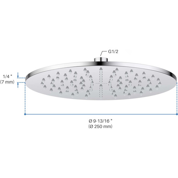 Верхний душ Aquatek 250x250 мм AQ2077CR - фото 7