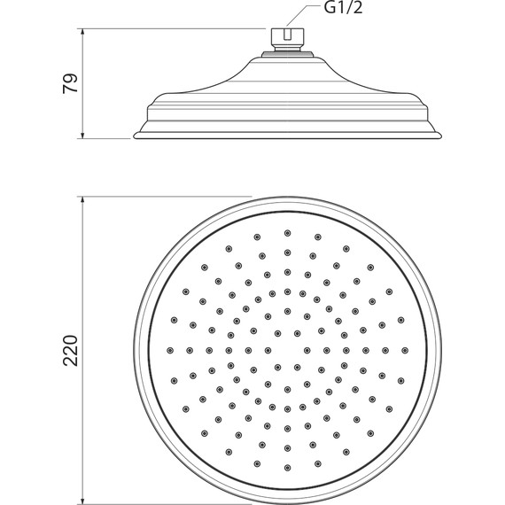Верхний душ Aquatek Классик 220x220 мм AQ2088CR - фото 3
