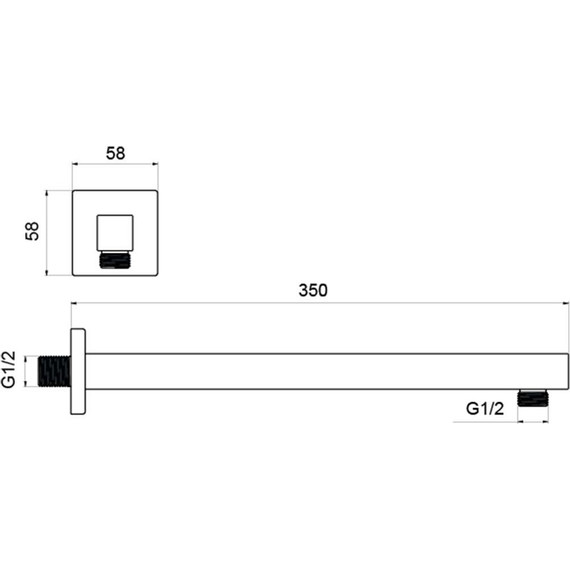 Кронштейн стеновой для верхнего душа Aquatek AQ2175CR - фото 3