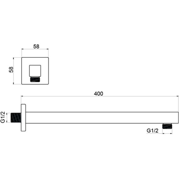 Кронштейн стеновой для верхнего душа Aquatek AQ2177CR - фото 3