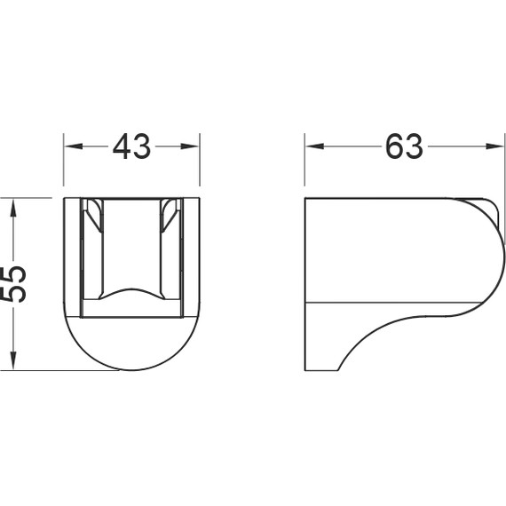 Держатель душевой лейки Aquatek AQ2405MB, чёрный матовый - фото 3