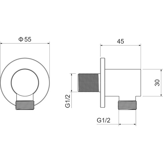 Шланговое подсоединение Aquatek AQ2456MB, чёрный матовый - фото 4