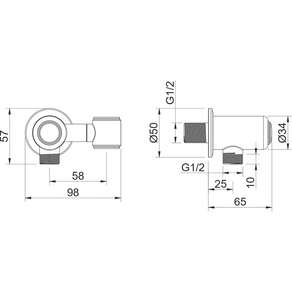 Шланговое подсоединение Aquatek Классик AQ2462PG, золото - фото 4
