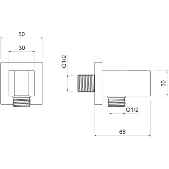 Шланговое подсоединение Aquatek AQ2463MB, чёрный матовый - фото 3