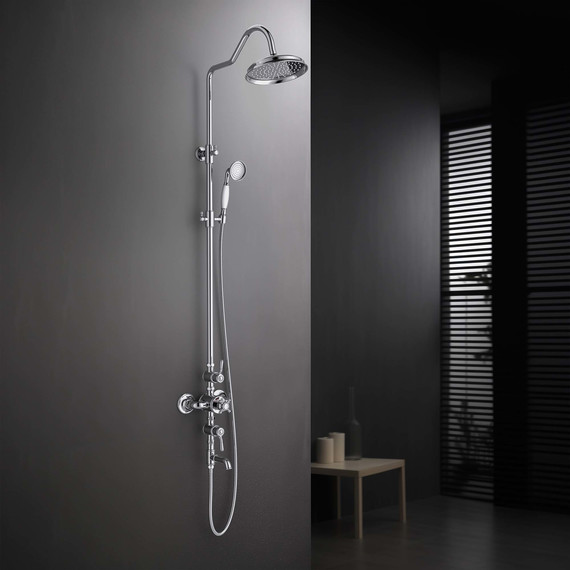 Душевая стойка с термостатом Aquatek Классик AQ2543CR, Цвет производителя: хром - фото 4