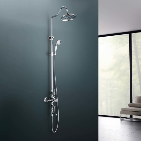 Душевая стойка с термостатом Aquatek Классик AQ2543CR, Цвет производителя: хром - фото 9