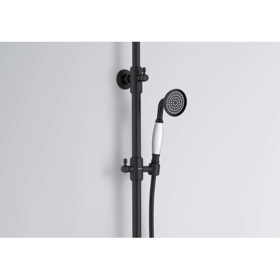 Душевая стойка с термостатом Aquatek Классик AQ2543MB, чёрный матовый, Цвет производителя: чёрный матовый - фото 7