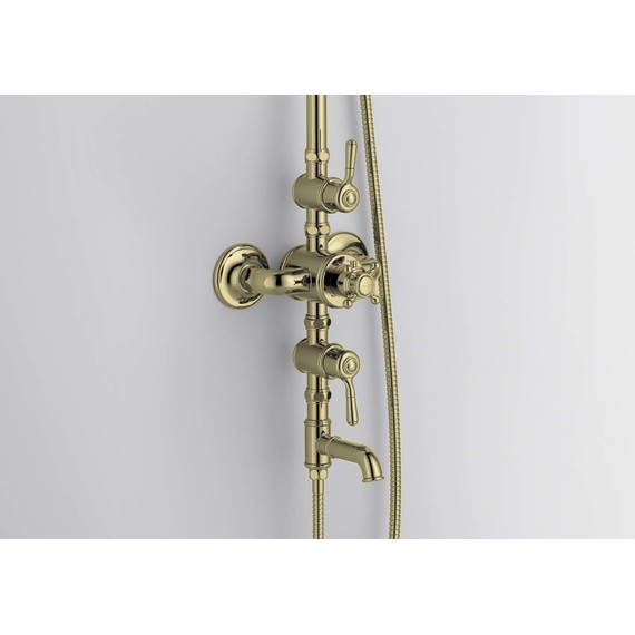 Душевая стойка с термостатом Aquatek Классик AQ2543PG, золото, Цвет производителя: золото - фото 8