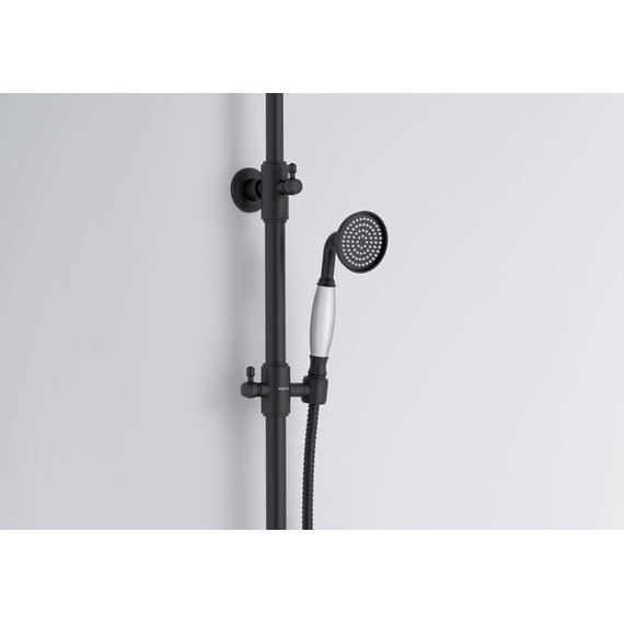 Душевая стойка с термостатом Aquatek Классик AQ2563MB, чёрный матовый, Цвет производителя: чёрный матовый - фото 8