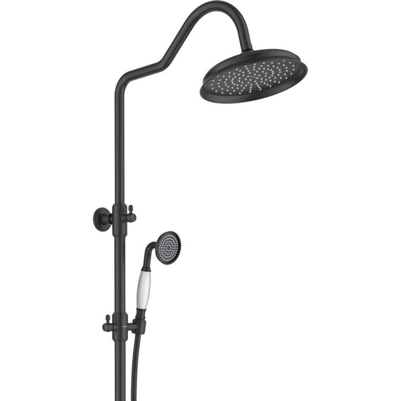 Душевая стойка с термостатом Aquatek Классик AQ2563MB, чёрный матовый, Цвет производителя: чёрный матовый - фото 3