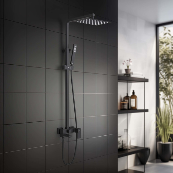 Душевая стойка Aquatek Либра AQ2640MB, чёрный матовый, Цвет производителя: чёрный матовый - фото 4