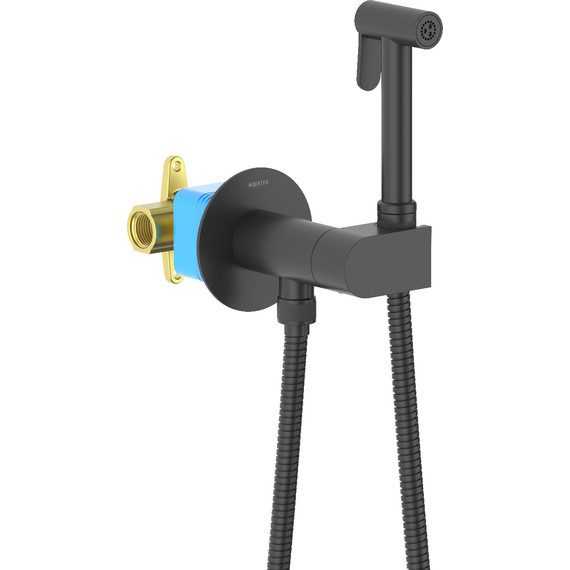 Гигиенический душ Aquatek Оберон AQ1024MB (со скрытой частью) чёрный матовый - фото 2