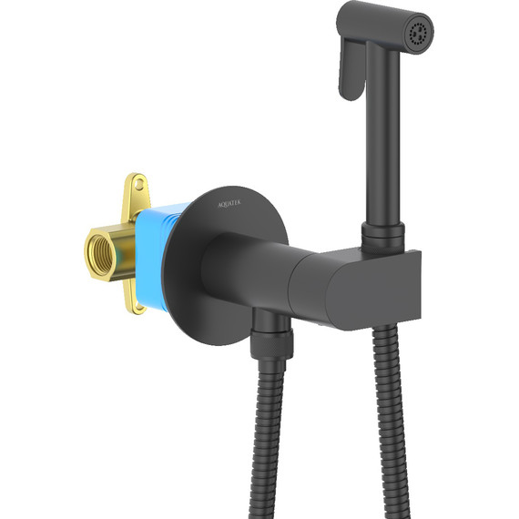 Гигиенический душ Aquatek Оберон AQ1024MB (со скрытой частью) чёрный матовый - фото 3