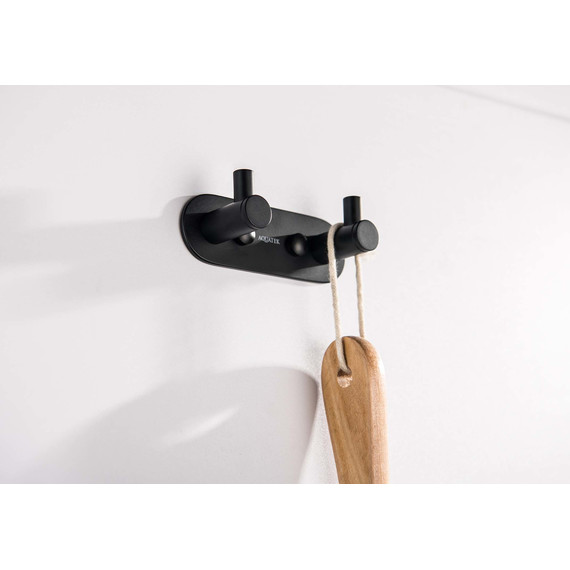 Двойной крючок Aquatek Европа AQ4102MB, цвет чёрный матовый - фото 3