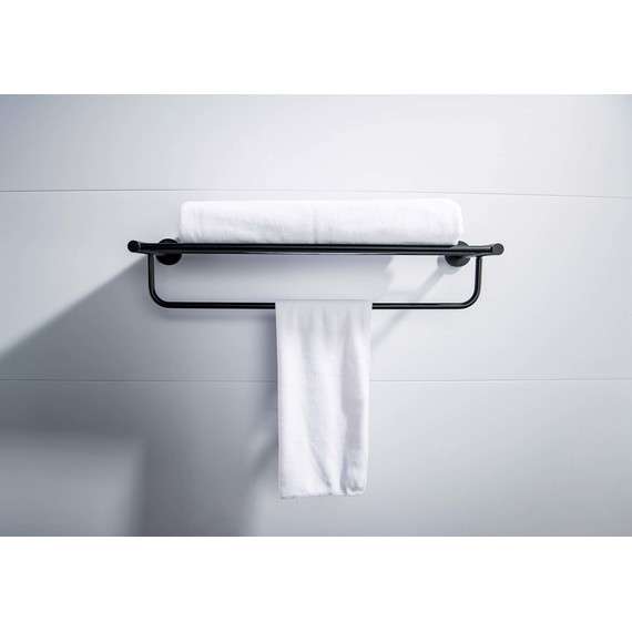 Полка для полотенец Aquatek Европа AQ4115MB, цвет чёрный матовый - фото 4