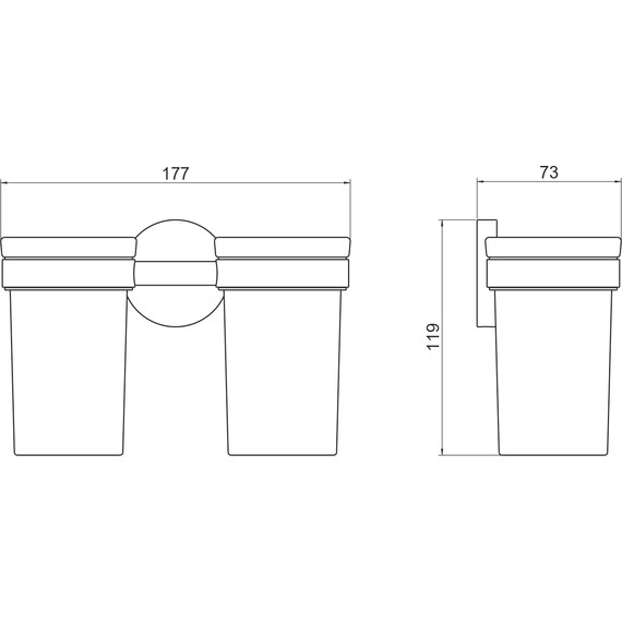 Двойной стакан для зубных щеток Aquatek Европа AQ4117CR - фото 5