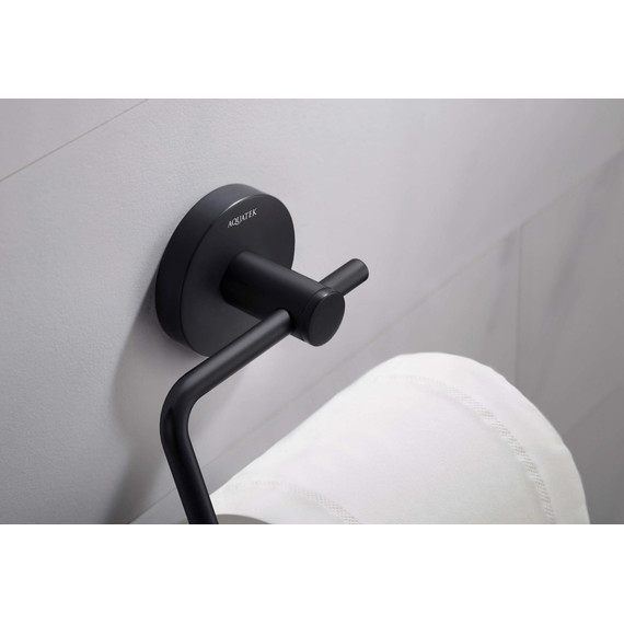 Держатель для туалетной бумаги Aquatek Европа AQ4118MB, цвет чёрный матовый - фото 5