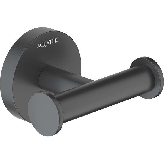 Двойной крючок Aquatek Оберон AQ4202MB, цвет чёрный матовый - фото 2