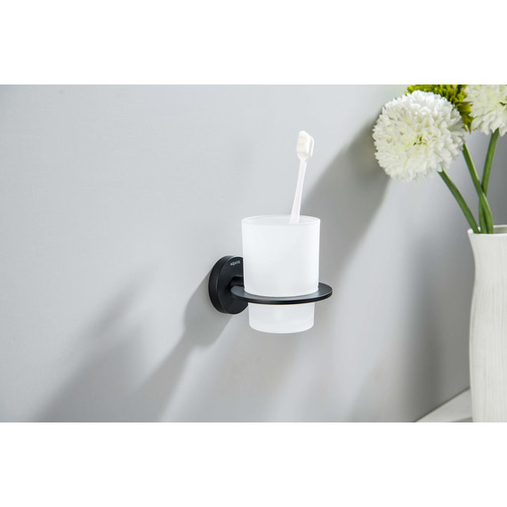 Стакан для зубных щеток Aquatek Оберон AQ4204MB, цвет чёрный матовый - фото 3