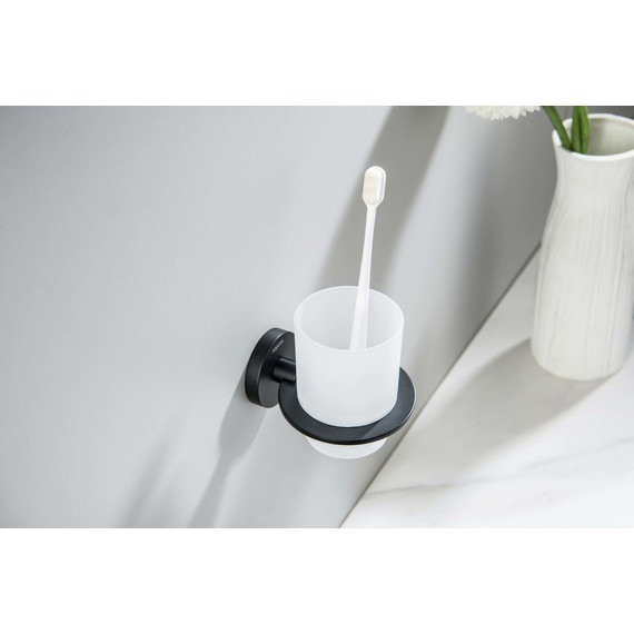 Стакан для зубных щеток Aquatek Оберон AQ4204MB, цвет чёрный матовый - фото 4