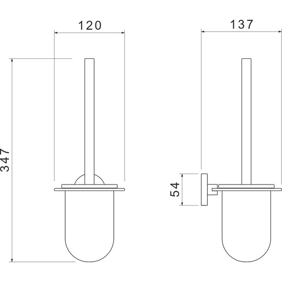 Ёршик для унитаза Aquatek Оберон AQ4210MB, цвет чёрный матовый - фото 6