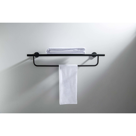 Полка для полотенец Aquatek Оберон AQ4215MB, цвет чёрный матовый - фото 5