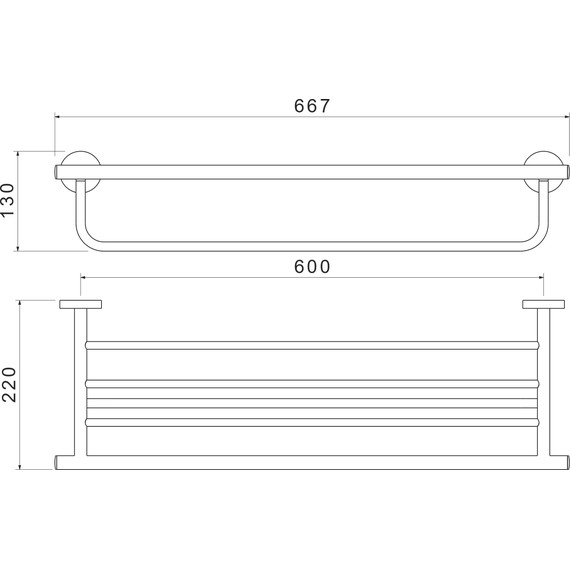 Полка для полотенец Aquatek Оберон AQ4215CR - фото 7