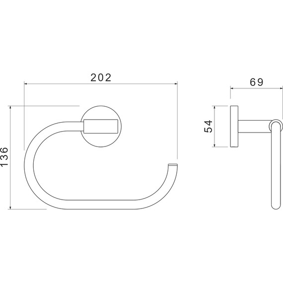 Кольцо для полотенец Aquatek Оберон AQ4221CR - фото 7