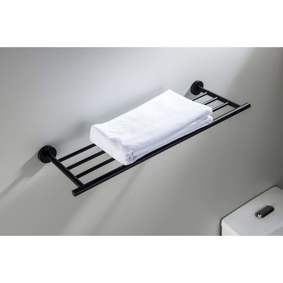 Полка для полотенец Aquatek Оберон AQ4222MB, цвет чёрный матовый - фото 3