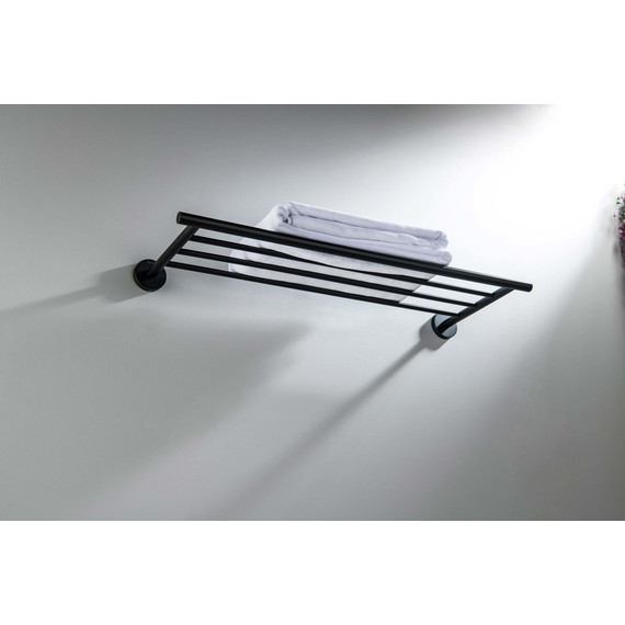 Полка для полотенец Aquatek Оберон AQ4222MB, цвет чёрный матовый - фото 4