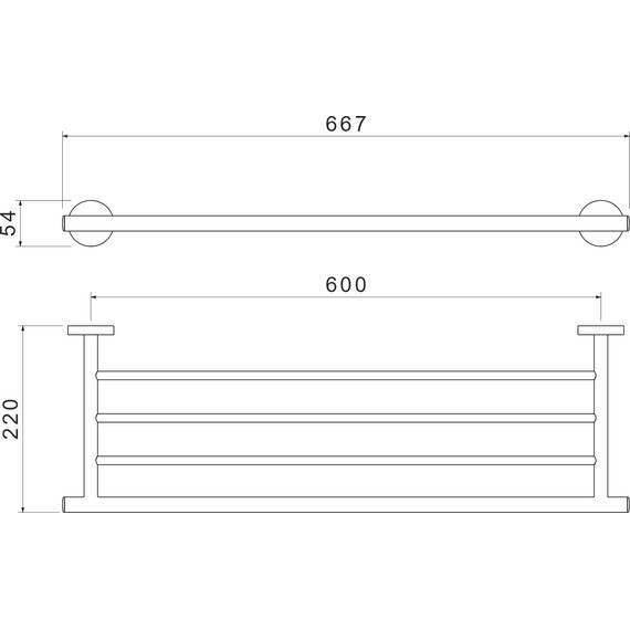 Полка для полотенец Aquatek Оберон AQ4222MB, цвет чёрный матовый - фото 7