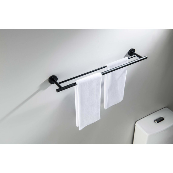Полотенцедержатель Aquatek Оберон AQ4230MB, цвет чёрный матовый - фото 3