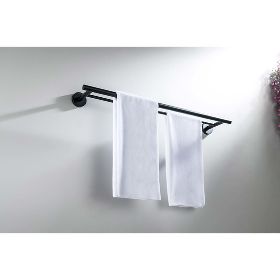 Полотенцедержатель Aquatek Оберон AQ4230MB, цвет чёрный матовый - фото 4