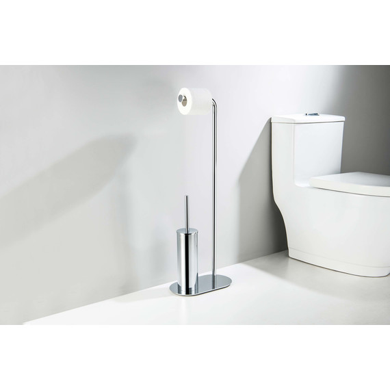 Ёршик для унитаза с держателем для туалетной бумаги Aquatek Оберон AQ4231CR - фото 3