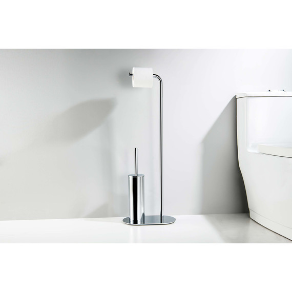 Ёршик для унитаза с держателем для туалетной бумаги Aquatek Оберон AQ4231CR - фото 4