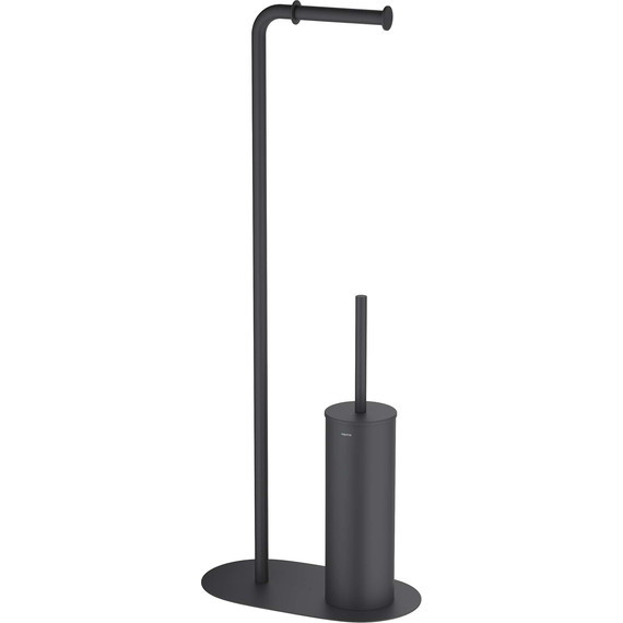 Ёршик для унитаза с держателем для туалетной бумаги Aquatek Оберон AQ4231MB, цвет чёрный матовый - фото 2