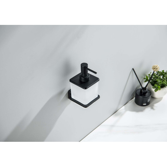 Дозатор для жидкого мыла Aquatek Либра AQ4305MB, цвет чёрный матовый - фото 4