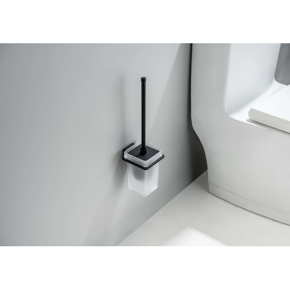 Ёршик для унитаза Aquatek Либра AQ4310MB, цвет чёрный матовый - фото 4