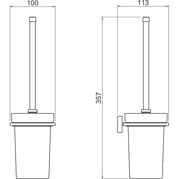 Ёршик для унитаза Aquatek Либра AQ4310MB, цвет чёрный матовый - фото 5