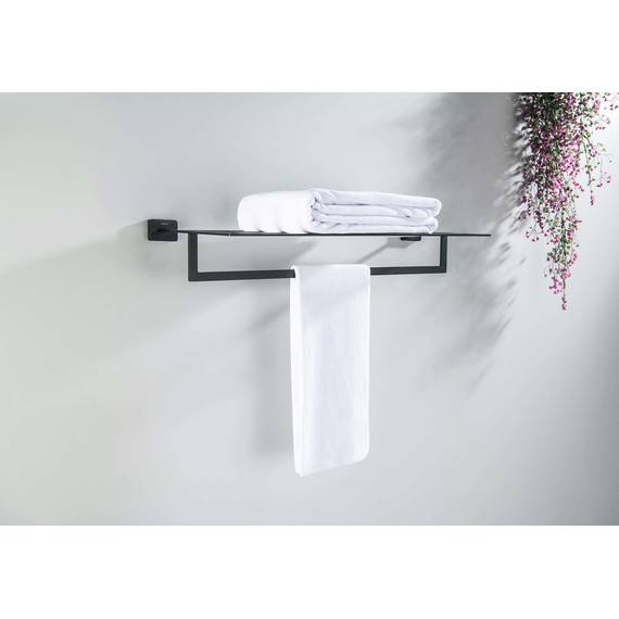 Полка для полотенец Aquatek Либра AQ4315MB, цвет чёрный матовый - фото 4